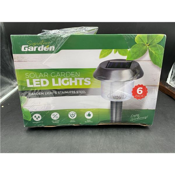 Solar Garden LED Lights-Stainless Steel
