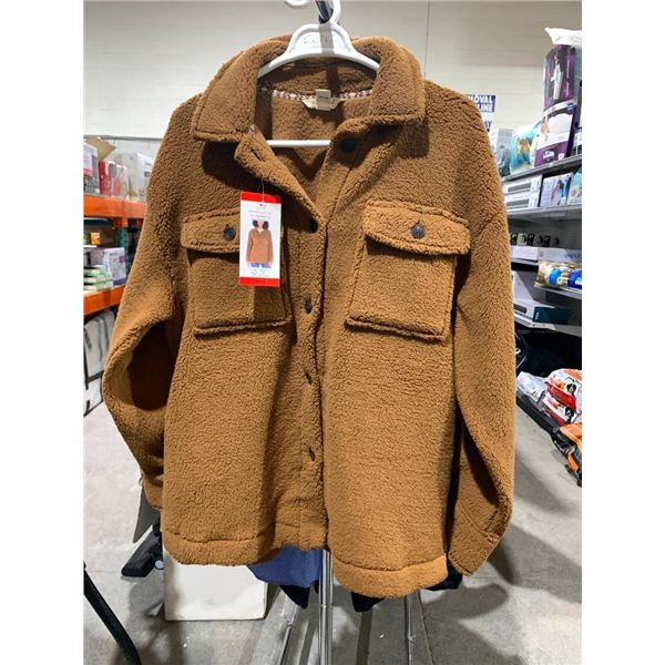Weatherproof Vintage Women's Sherpa Button Front Shirt Size Med