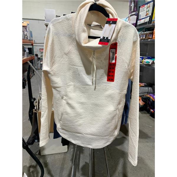 Tuff Athletics Women's Sweater - Beige Crinkle Material Size Medium