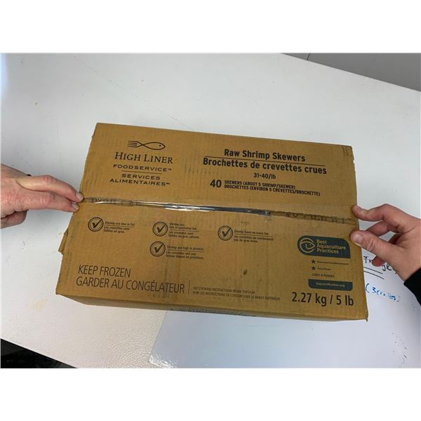 FROZEN - Highliner Food Services Raw Shrimp Skewers - 40 Skewers (Aprox 5 Shrimp per skewer)