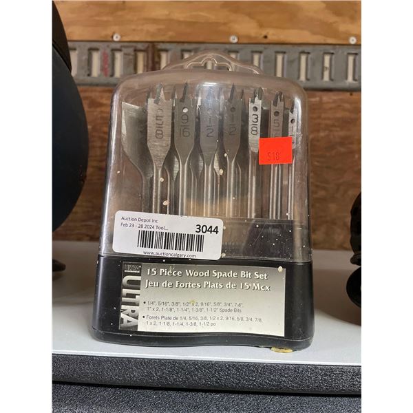 Ultra 15 Piece Wood Spade Bit Set