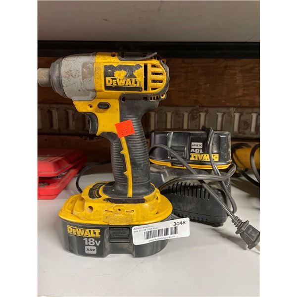 DeWALT 18V Cordless Drill with Charger and Extra Battery