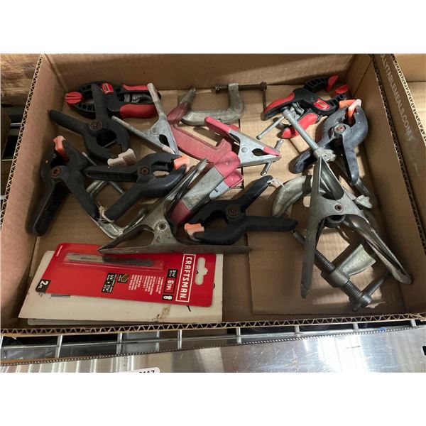 Lot of Assorted Spring Clamps and C-Clamps