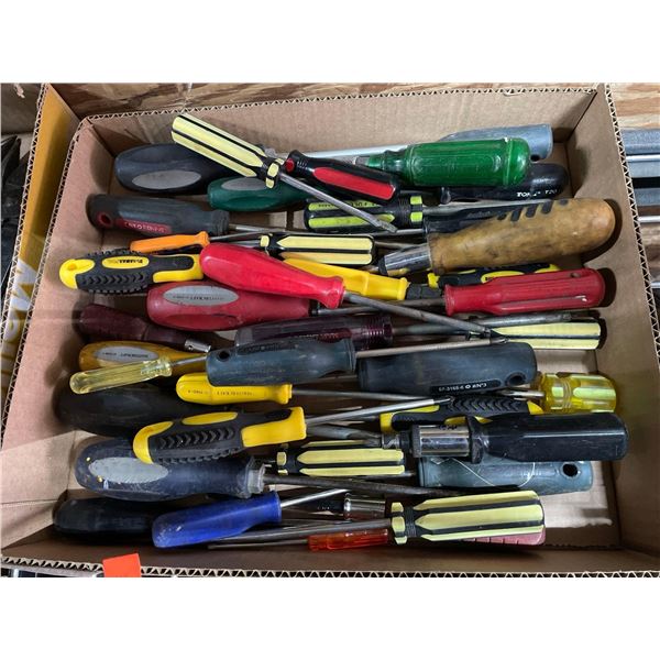 Box of assorted screwdrivers