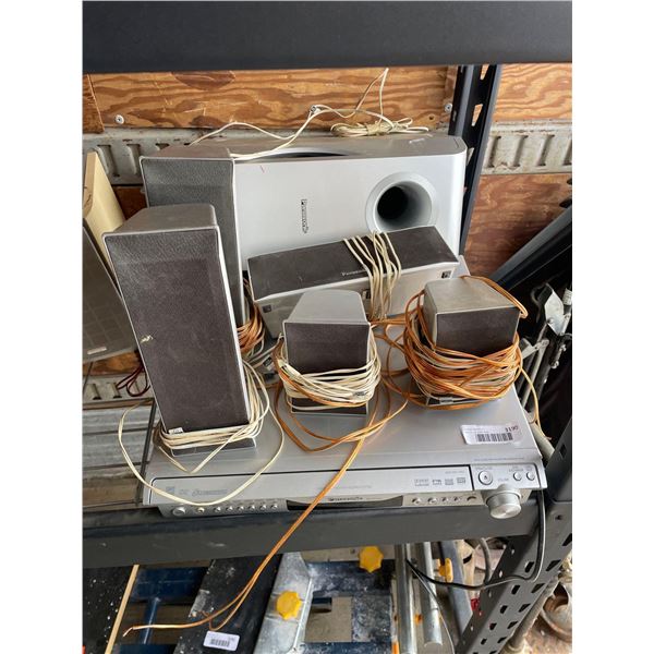 Panasonic 5 disc CD changer model #SA-HT440. comes with 5 speaker surround sound