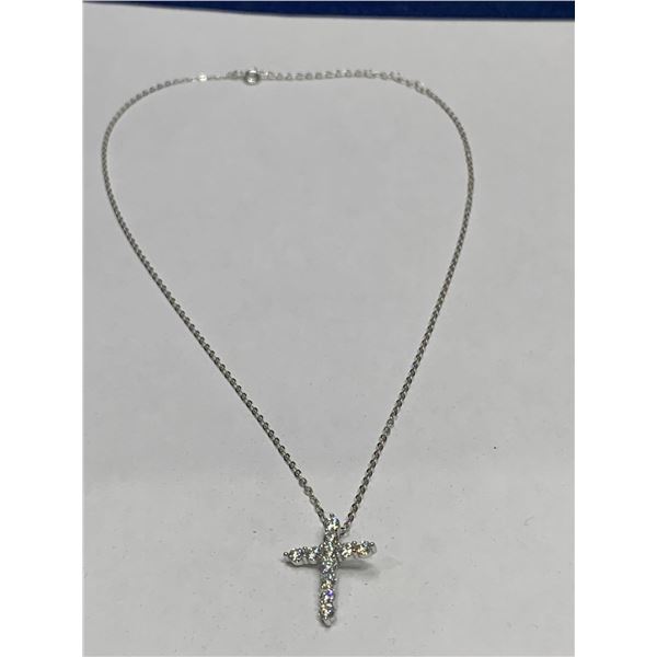 GRA CERTIFIED 11 LIGHT BLUE MOISSANITES WEIGHING AN APPROX. TOTAL 1.20 CARAT SET IN 925 STERLING SIL