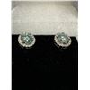 Image 1 : MOISSANITE VVS D EARRINGS WEIGHING AN ESTIMATED TOTAL 1.00 CARAT WITH A SURROUNDING THE CENTER WITH 