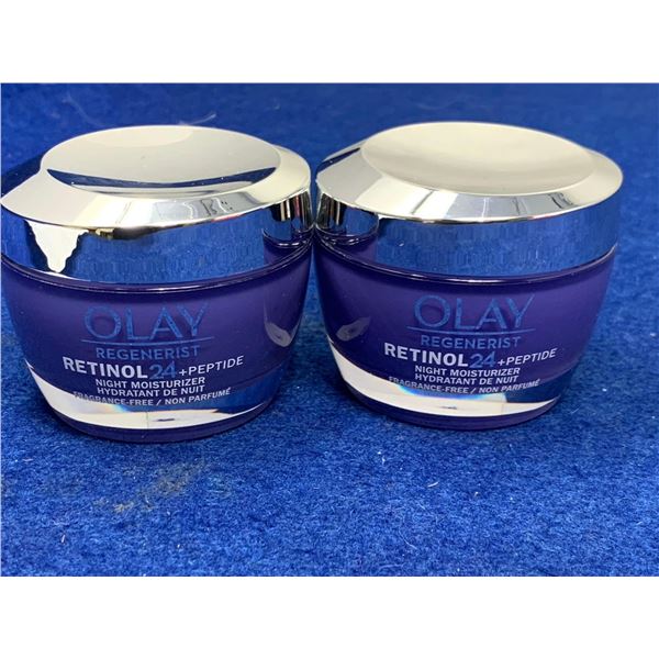 Olay Regenerist Retinol 24+ Peptide Night Moisturizer Lot of 2 x 50ml
