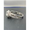 Image 3 : GRA CERTIFIED MOISSANITE VVS D APPROX. 1.00 CARAT SET IN CENTER WITH 26 CUBIC ZIRCONIUM SET IN HALO 