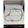 Image 2 : GRA CERTIFIED MOISSANITE VVS BRACELET WITH 3 TOTAL WEIGHT OF APPROX. 0.75 CARAT WITH 82 ROUND CUBIC 
