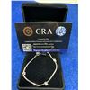 Image 4 : GRA CERTIFIED MOISSANITE VVS BRACELET WITH 3 TOTAL WEIGHT OF APPROX. 0.75 CARAT WITH 82 ROUND CUBIC 