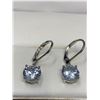 Image 1 : Set of Brilliant Cut 1.80 Carat Solitaire Dangle Earrings Set
