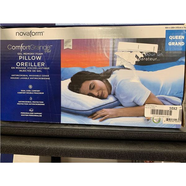 NovaForm Comfort Grande Plus Gel Memory Foam Pillow Queen