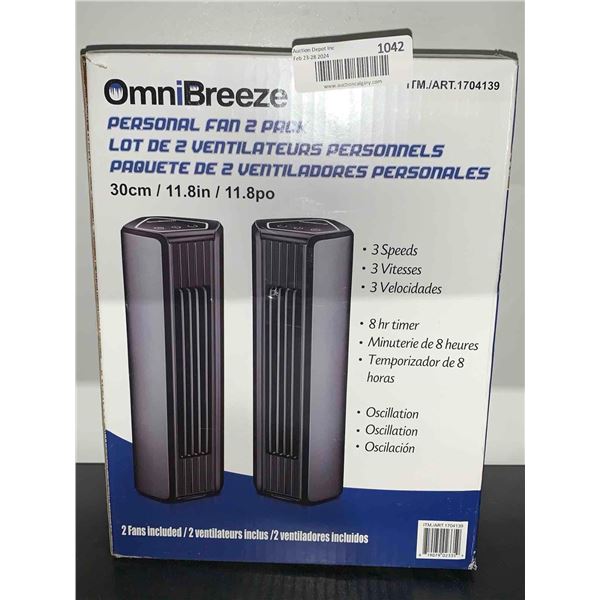 OmniBreeze Personal Fan 2 Pack