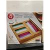 Image 1 : Bamboo Food Bag Storage Organizer Set of 4