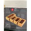 Image 2 : Bamboo Food Bag Storage Organizer Set of 4