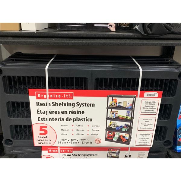 Organize-It! Resin Shelving System 5 Levels