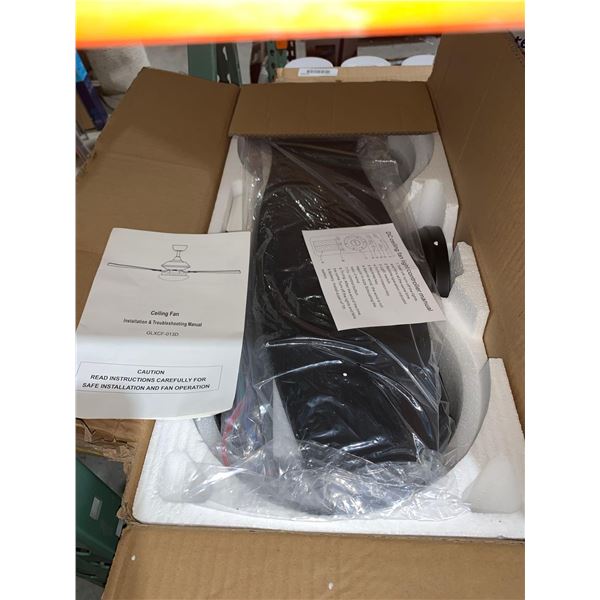 Modern Lighted Ceiling Fan - Black