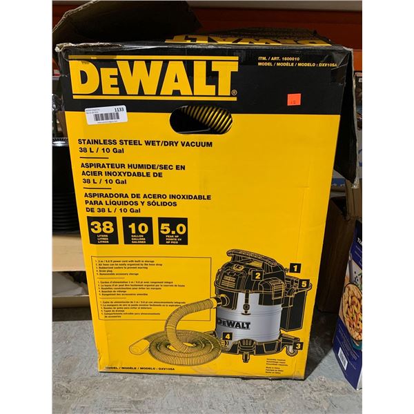 DeWalt 38L/10Gal Wet/Dry Shop Vac