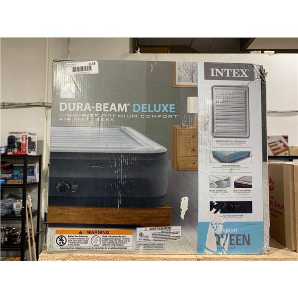 Intex Dura-Beam Deluxe High Rise Premium Comfort Air Mattress - Queen Size