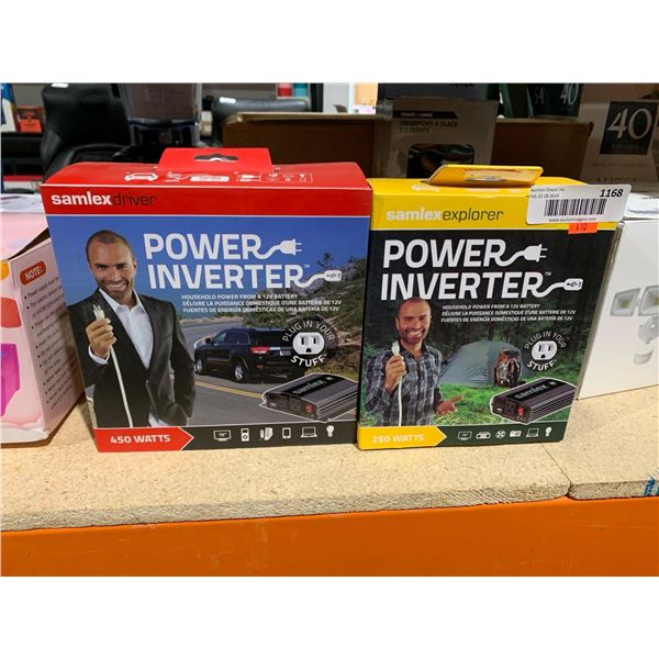 Lot of 2  SAMLEX EXPLORER. Power inverters -1x  250Watts & 1X 450 Watts