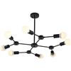 Image 1 : Melucee Sputnik Chandelier Farmhouse Orb 8 Lights