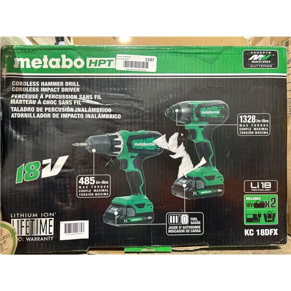 Metabo HPT Cordless Hammer Drill / Cordless Impact Drill 18V