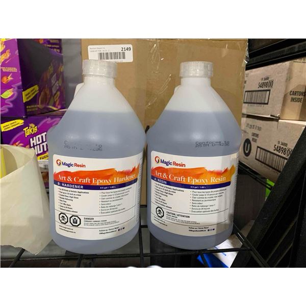 Magic Resin Arts & Craft Epoxy Resin & Hardener 1.89L of each