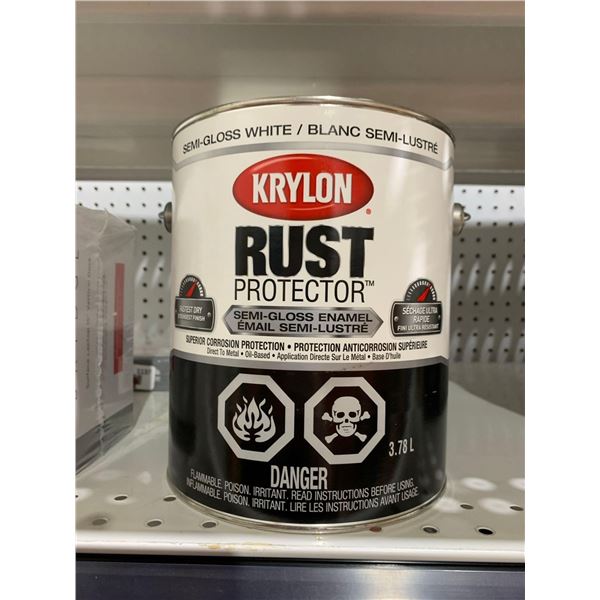 Krylon Rust protector semi-gloss white paint 3.78L
