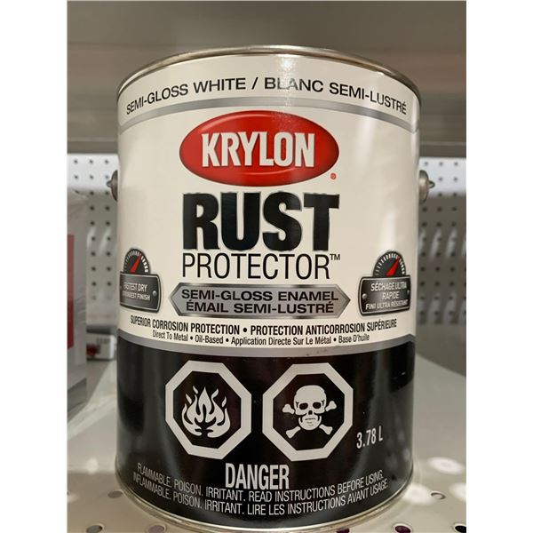Krylon Rust protector semi-gloss white paint 3.78L