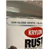 Image 2 : Krylon Rust protector semi-gloss white paint 3.78L