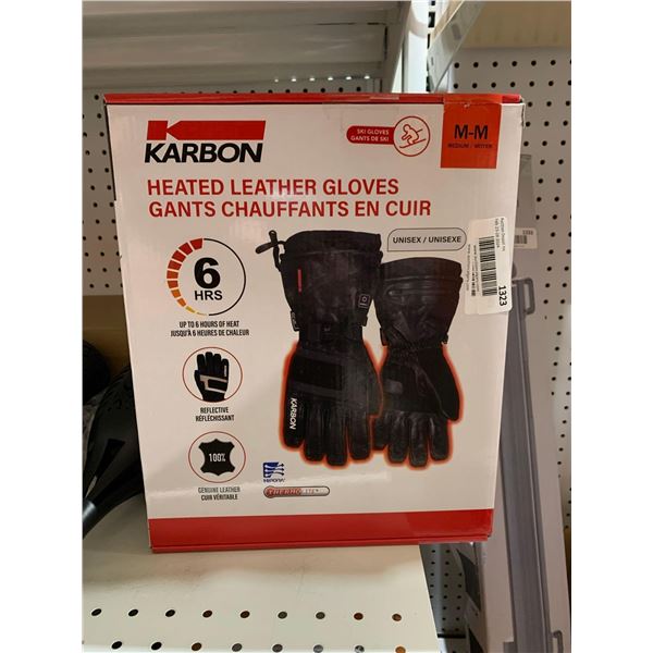 Karbon Heated Leather Gloves - Size Medium