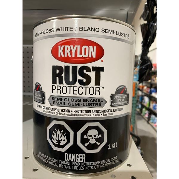 Krylon Rust protector semi-gloss white paint 3.78L