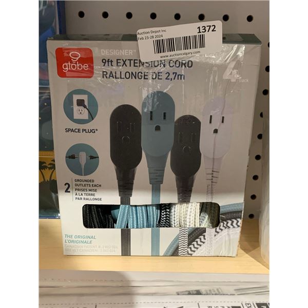 Globe 3 pack 9ft Extension Cord