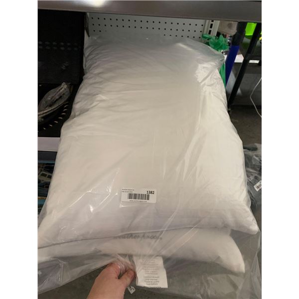 Lot of 2 Weatherproof Standard Queen Size Bed Pillows