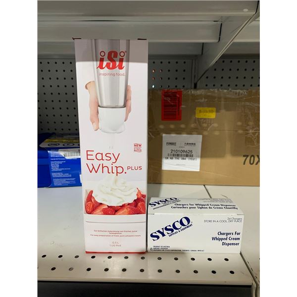 ISI Easy Whip Whipped Pressurized Cream Dispenser with 12 Charges