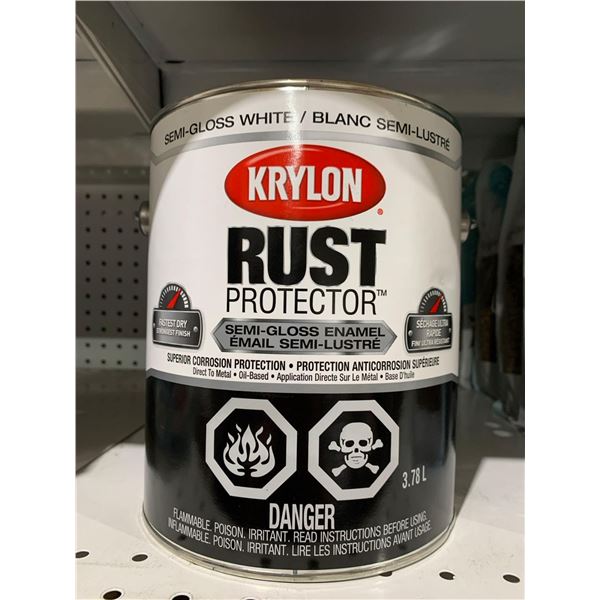 Krylon Rust protector semi-gloss white paint 3.78L