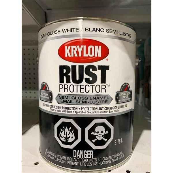 Krylon Rust protector semi-gloss white paint 3.78L