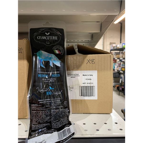 Charcuterie by Dogit Medium Prosciuto Bone for Dogs 8 Count