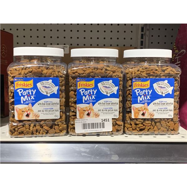 Purina Friskies Party Mix Cat Treats 3 x 454g