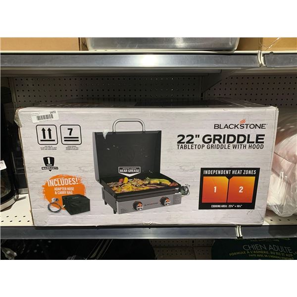 Blackstone 22" Griddle Tabletop Griddle w/ Hood