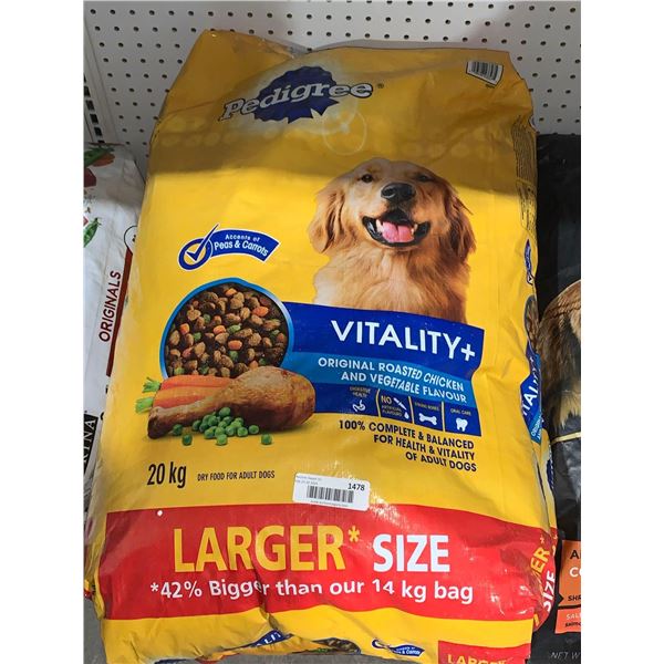 Pedigree Vitality+ Adult Dog Kibble 20kg