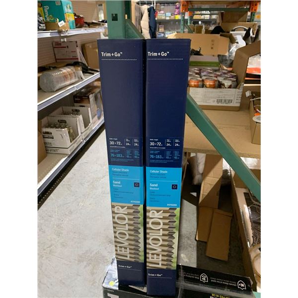 Levolor Trim & Go 30x72" Sand Color Cellular Shade - Lot of 2