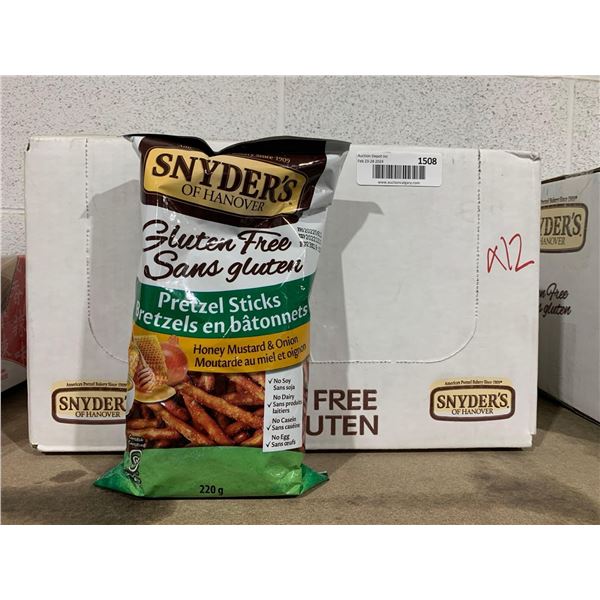 Snyder's Gluten Free Pretzel Sticks 12 x 220g