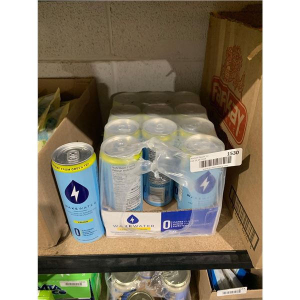 Wake Water Caffeinated Sparkling Water Lemon 0 Sugar 12x355ml