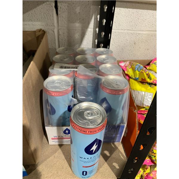 Wake Water Caffeinated Sparkling Water Beverage Grapefruit 12x355ml 0 Sugar