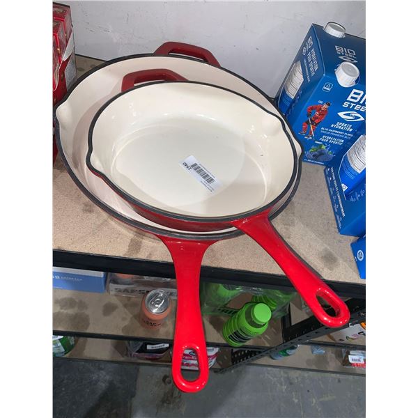 Tramontina Enameled Cast Iron Skillets, 2-piece