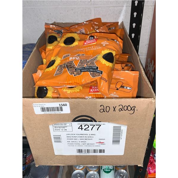 Krispy Kernels BBQ Sunflower Seeds 20 x 200g