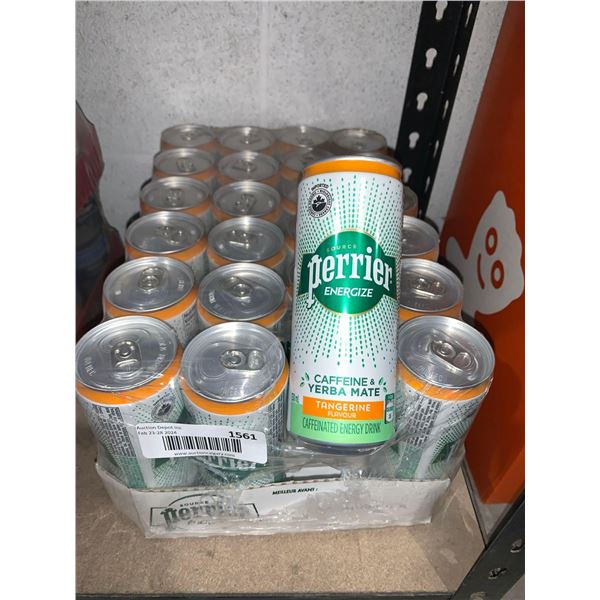 Perrier Energize Tangerine & Yerba Mate Caffeinated Energy Drink 24x330ml