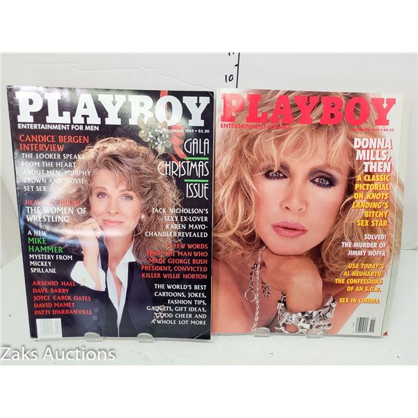 2 PLAYBOY 1989 DONNA MILLS (KNOTS LANDING) AND CANDICE BERGEN